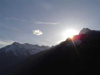 Sonnenuntergang am Tschigat